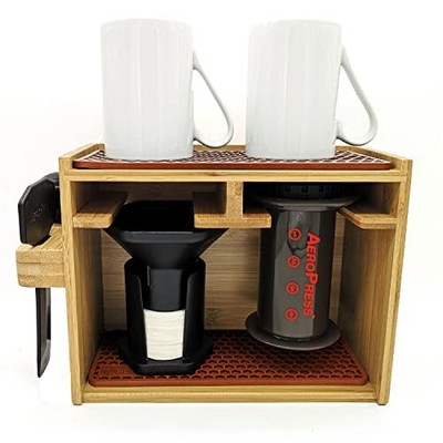 Caddy Station Holds Aeropress Coffee Maker Filt