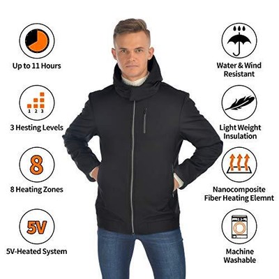 ISOPHO ISOPHO BEHEIZBARE JACKE USB LADE HEIZJACKE HERREN DAMEN BEHEIZTE JACKE WASSER...