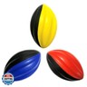 LMC Products Mini Football 3-Pack - 5” Spiral Foam Football Small Footballs for Kids - Mini Footballs 3-Pack - Soft, Easy Grip Toddler (Red, Yellow, Blue)