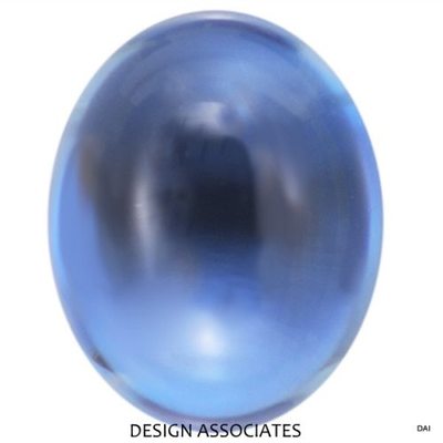 NATURAL LONDON BLUE TOPAZ 7X5 MM OVAL CAB  CUT AAA