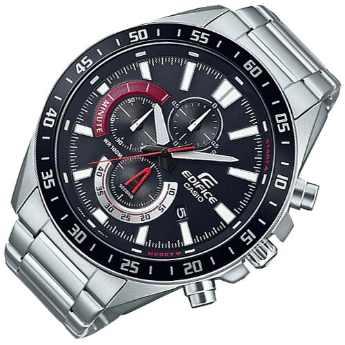 Pre-owned Casio Edifice Efv-620d-1a4vudf Stainless Steel Men Watch