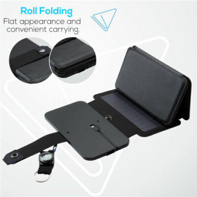 100Watt Solar Panel Folding PV Power Bank Outdoor Camp Hiking USB Phone Charger