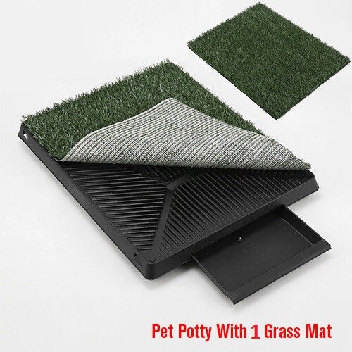 Dog Portable Toilet Pet Training Potty Tray Indoor 1 Grass Mat Large USA Seller*