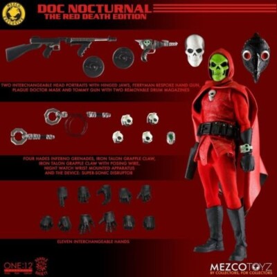 Mezco One:12 Collective: Doc Nocturnal (Red Death Edition) - Rumble Society NEW