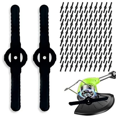 [90 Pieces] String Trimmer Head Blades Replace Plastic, Lawn Mower T...