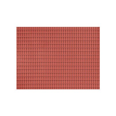 Toit Tuiles Roux Marron Oo / Ho Plastique Feuille 100x200mm Auhagen 52425 F1