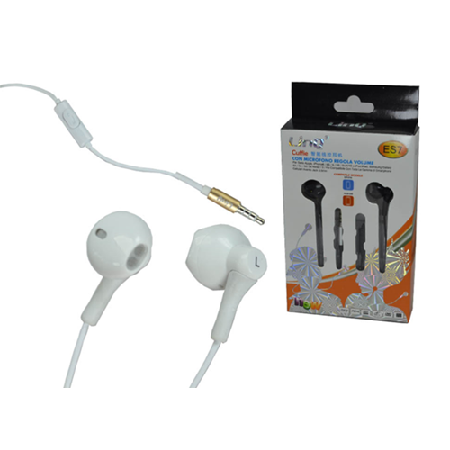 Cuffie Auricolari Stereo Con Microfono Jack 3.5mm Regola Volume Linq ES7