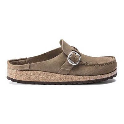 Pre-owned Birkenstock Women's Buckley Grey Taupe Suede (narrow Width) - 1019490, Gray Taup