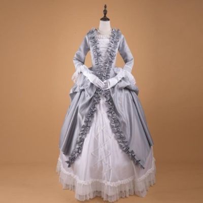Ladies Victorian Renaissance Baroness Costume Ball gown Fancy Masquerade Dress{