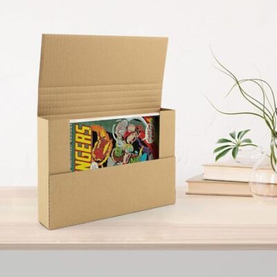 25 Pack Comic Book Shipping Box Mailers Corrugated Cardboard Document Mailing