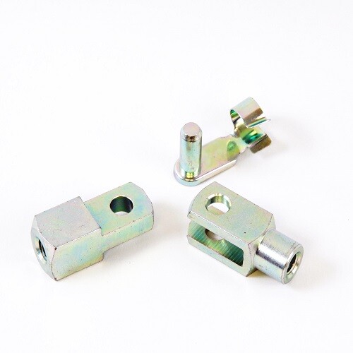 Gabelkopf M8 verzinkt inkl. Federklappbolzen + Gegenstück M8