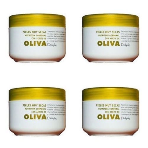 4 X250 ml Deliplus Spaanse Olijfolie Oliva Hydraterende verzorging f. droge huid