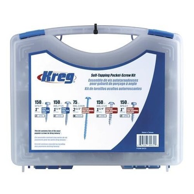 Kreg  Square Drive Zinc Pocket Hole Screw Kit - 675 Piece
