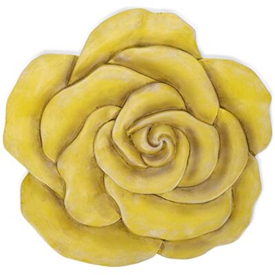 NAT & Jules Rose Flower Shaped Dimensional Indoor Outdoor 12 inch Cast Resin ...