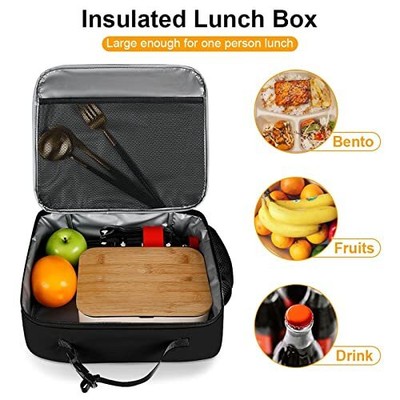 Flag Flower Reusable Lunch Box Insulated Lunch Bag Cooler Bag Lunchbox Meal F...