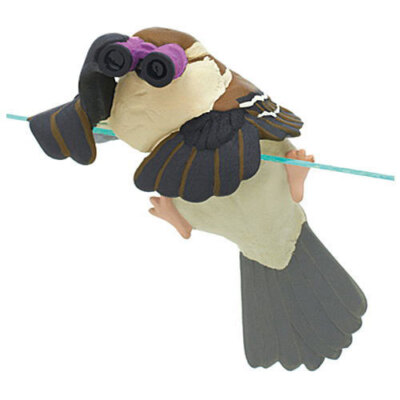 Bird's Holiday Sniper Sparrow Mini Figure Common Sparrow Russet Sparrow House