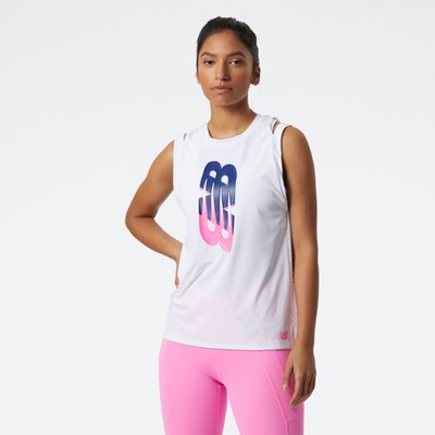 

Женская спортивная майка New Balance Relentless Fashion белого цвета, размер, Белый