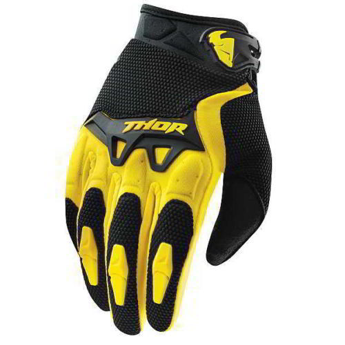 Motorradhandschuhe in Gelb