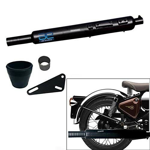 Silencer Exhaust Long Bottle for Royal Enfield Standard Bullet 350 Twin 
