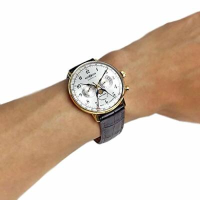 Pre-owned Zeppelin Watch 7038-1 Hindenburg Quartz 40 Mm Leather Belt From Japan