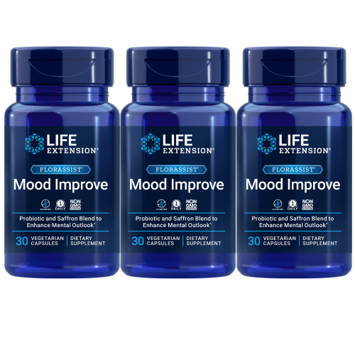 Life Extension FLORASSIST Улучшение настроения 3X30Caps Lactobacillus helveticus/Шафран
