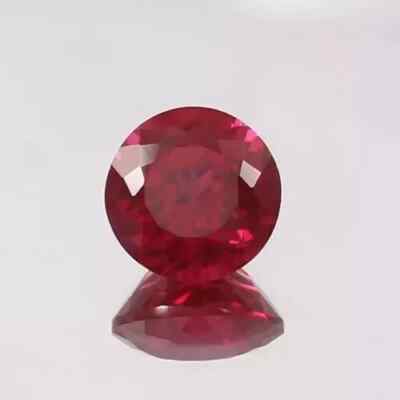 1mm Round Cut Lab-Created Red Ruby Only One Loose Stone Free Shipping