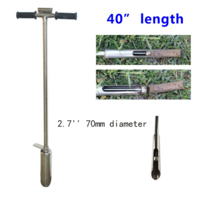 Portable 304 grade steel 2.7'' 70mm diameter Soil Sampler Probe 40''Length new