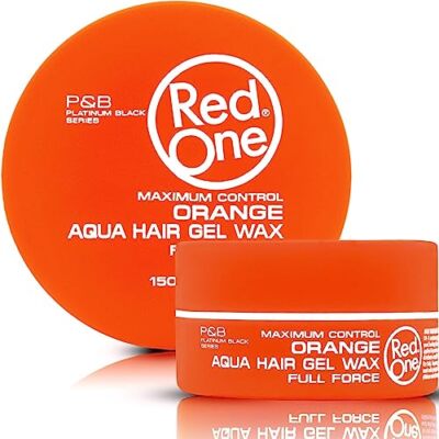 RED ONE AQUA HAIR GEL WAX 5OZ ORANGE FREE SHIPPING