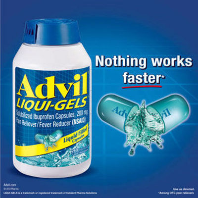 Advil Liqui-Gels Solubilized Ibuprofen Capsules 200mg 120  Liqui-Gels 