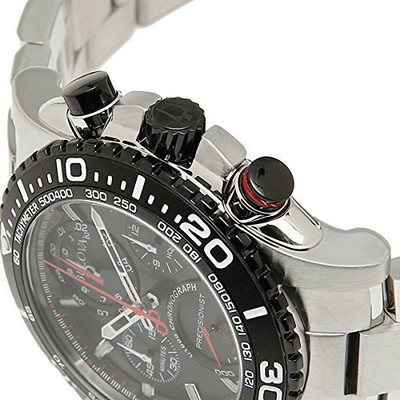 Pre-owned Bulova Watch Men's 98b212 Precisionist Silver/black