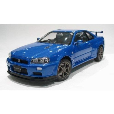 Nissan Skyline GTR R34 V-Spec II Blue 1/24 Scale Diecast Model