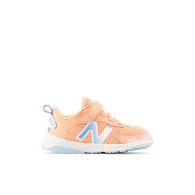 New Balance Kids 545 Bungee Lace with Top Strap Оранжевый/Синий/Белый Размер 7,5 M