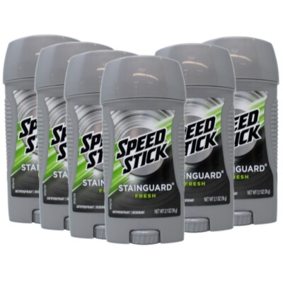 6 Pack Speed Stick Stainguard Fresh Antiperspirant Deodorant 2.7Oz Each