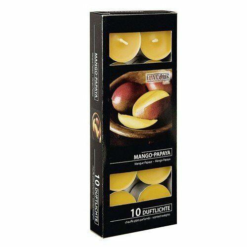 Confezione 10 Pezzi Candele Lumini Tea Light Profumate Mango dfh