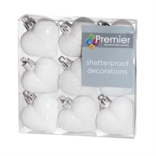 Weiße Christbaum- & Feiertagsschmuck