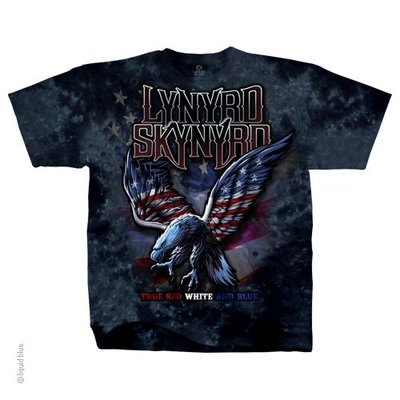 LYNYRD SKYNYRD-TRUE RED WHITE & BLUE-TIE DYE SHIRT M-L-XL-2X Stars,Stripe,Eagle 