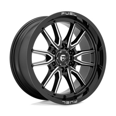 20X9 Fuel 1PC D761 CLASH 6X135 1MM GLOSS BLACK MILLED