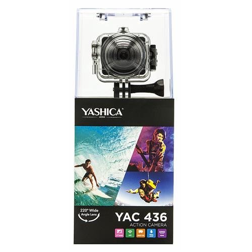 Yashica YAC-436 12MP 1080P 360 Degree Action Camera with Wi-Fi, Black