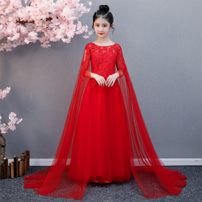 Red Lace DressessTull A Line Evening Dresses For Teenage Girls