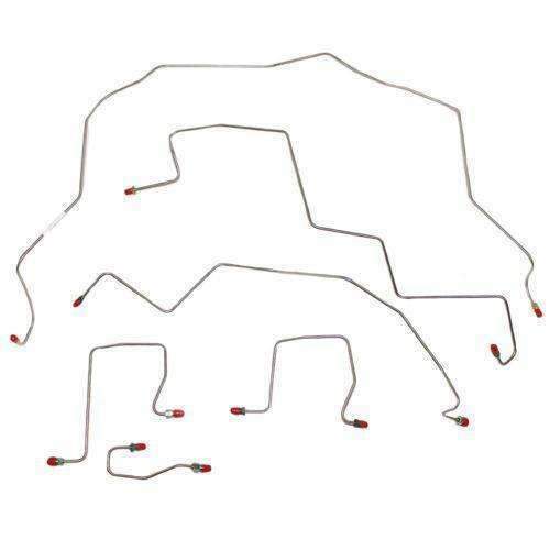 Front Brake Line Kit For Dodge Ram 3500 1998-2002 w/ 4WD Rear ABS-WKT9807OM