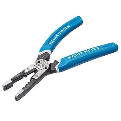 Klein Tools K12065CR Wire Stripper, Cutter, Crimper  (8-18 AWG solid, 10-20 AWG)