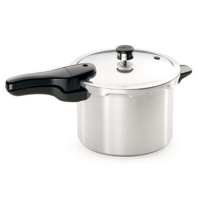 Pressure Cooker 4 QT Aluminum Pot Quick Heating Food Cooking Home Kitchen White