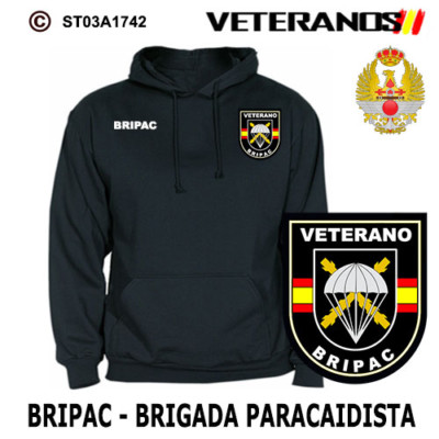 SUDADERAS CON CAPUCHA: VETERANOS EJERCITO DE TIERRA - BRIGADA PARACAIDISTA