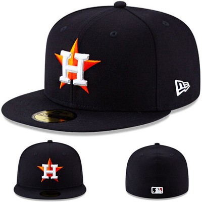 New Era Houston Astros Fitted Hat MLB Authentic Game Classic Wool Cap Size 7 3/4