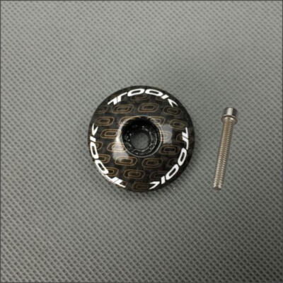 Carbon Fiber 3K Headset Stem Top Cap Cover + Bolt For 1-1/8" MTB Road Bike Fork