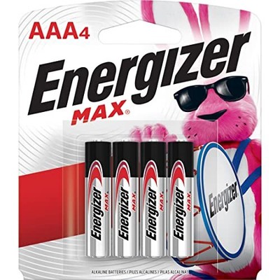 Energizer AAA Batteries, Max Triple A Alkaline, 4 Count