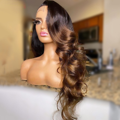 Brown wig clearance transparent