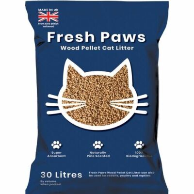 Fresh Paws Wood Pellet Cat Litter 30L