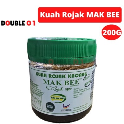 Mak Bee SAMBALK ROJAK Mixed Fruit Sweet Spicy Thick Peanut Shrimp Paste 3 bottle