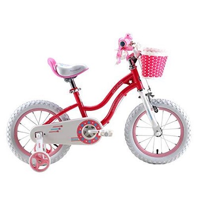 Royalbaby RB12G-1P Stargirl Girl's Bike with Training Wheels and Basket, for 12